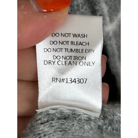 Lumiere by Anthropologie women's M gray plaid cardigan sweater duster long - Picture 5 of 6